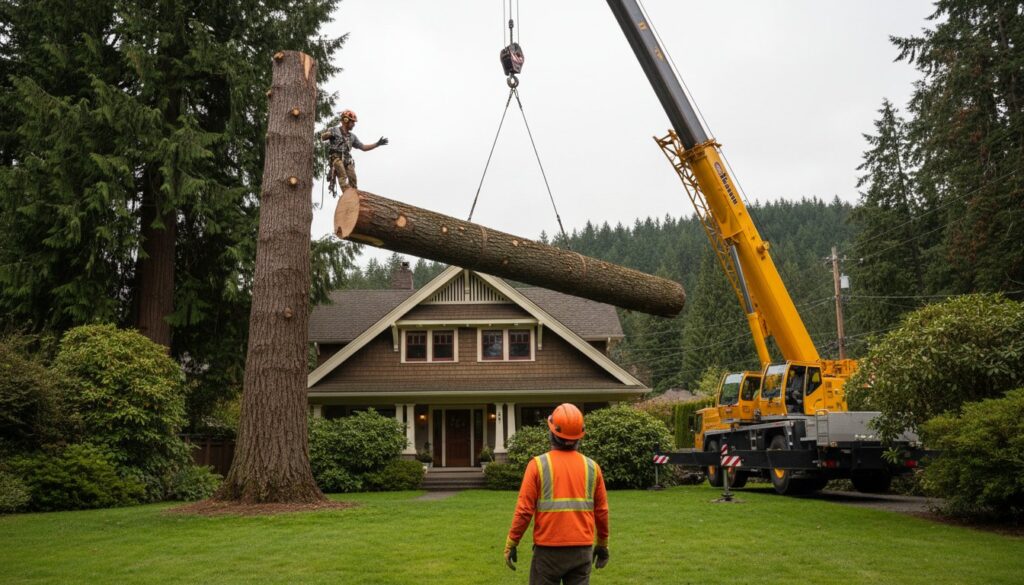 Large Tree Removal in Portland: A Crane-Assisted Case Study