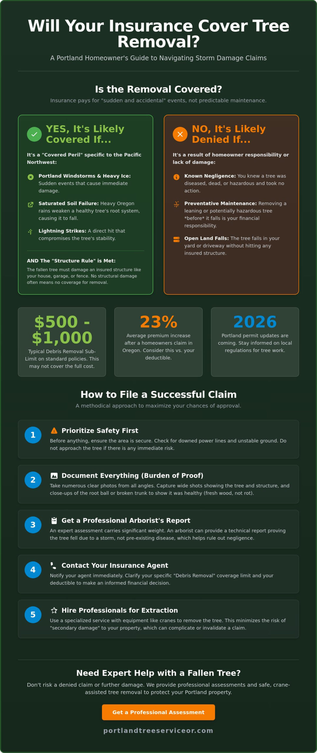 Tree Removal Insurance Claims: A Homeowner's Guide to Coverage in Portland