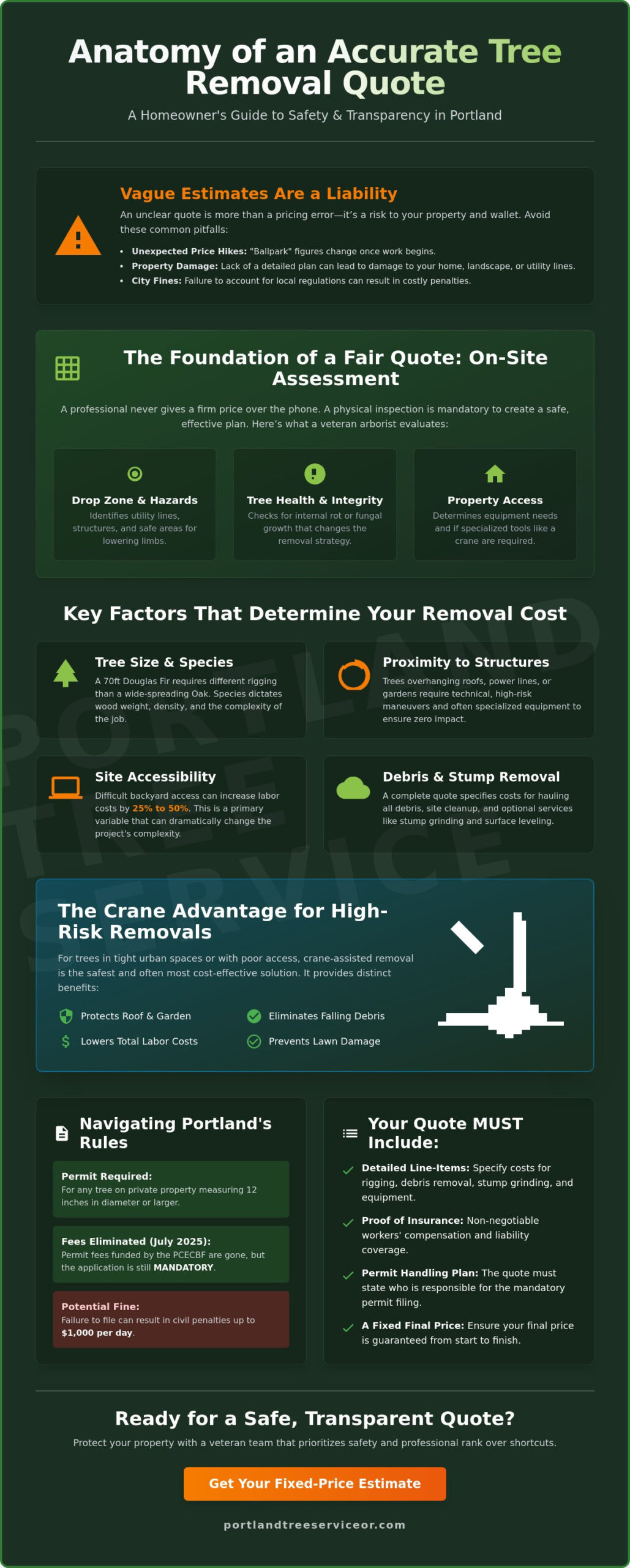 How to Get a Quote for Tree Removal in Portland: 2026 Property Owner’s Guide