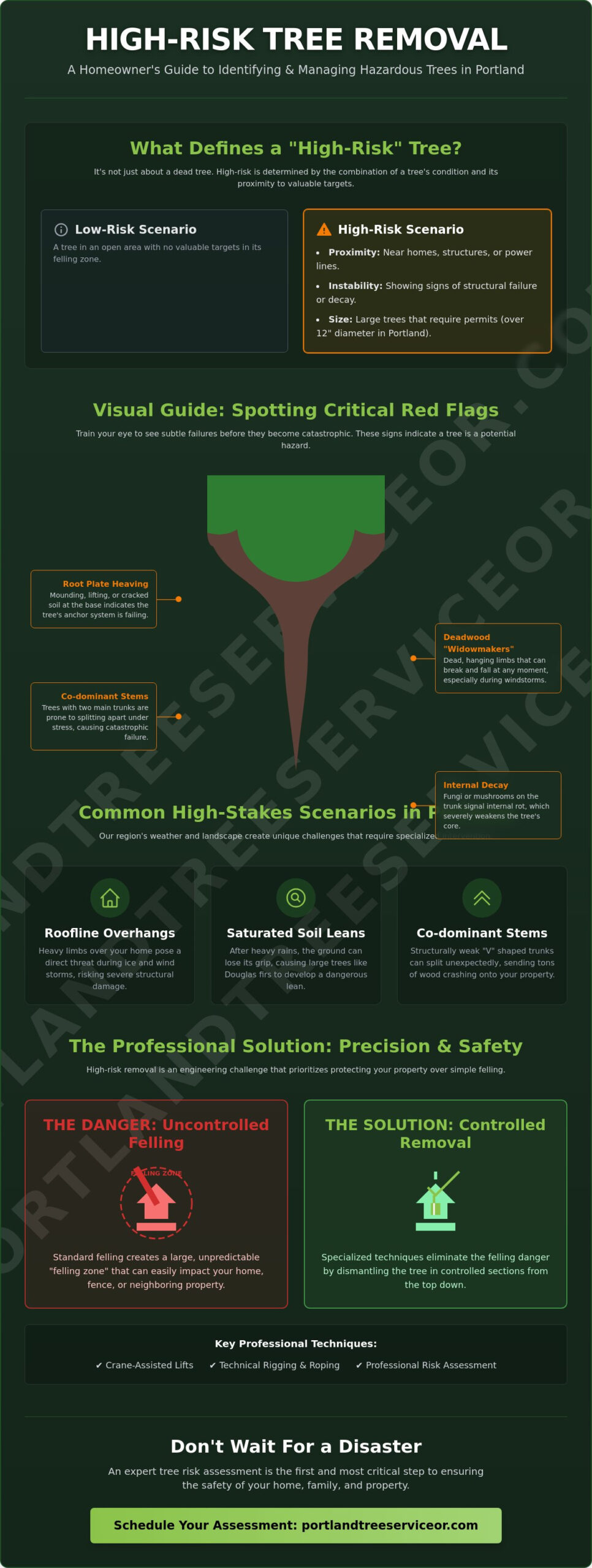 High-Risk Tree Removal: A Guide to Managing Hazardous Trees in Portland